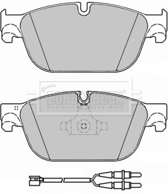 BORG & BECK Комплект тормозных колодок, дисковый тормоз BBP2284